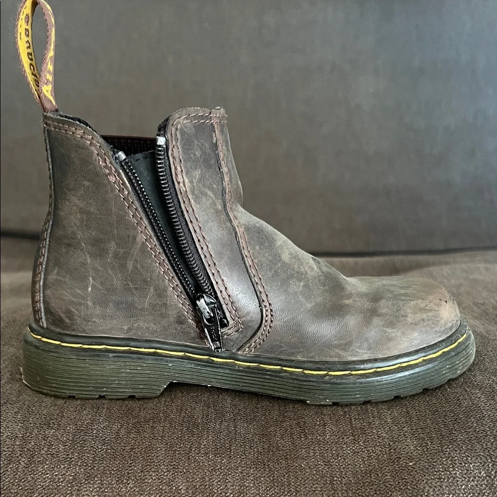 Dr. Martens Dark Brown Leather Ankle Boots - Picture 4 of 5